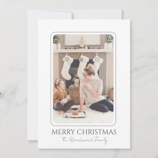 クラシックモダンクリスマス写真 シーズンカード (正面)
