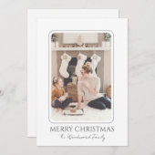 クラシックモダンクリスマス写真 シーズンカード (正面/裏面)