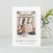 クラシックモダンクリスマス写真 シーズンカード (スタンド正面)