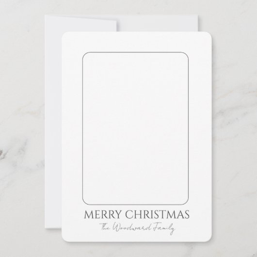 クラシックモダンクリスマス写真 シーズンカード (正面)