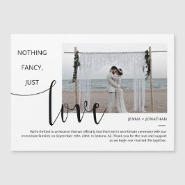 クラシックモダンシンプルミニマルScript Photo Magnet マグネット招待状