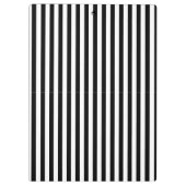 クラシックモダンシンプル白黒ストライプの クリップボード (裏面)