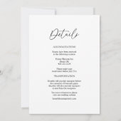 クラシックモダンシンプル詳細の全結婚体 招待状 (裏面)