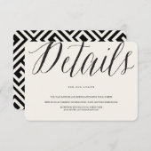 クラシックモダンシンプルScriptシッ結婚ク詳細 エンクロージャーカード (正面/裏面)