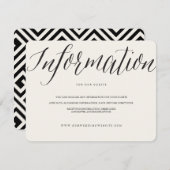 クラシックモダンシンプルScript結婚の情報 エンクロージャーカード (正面/裏面)