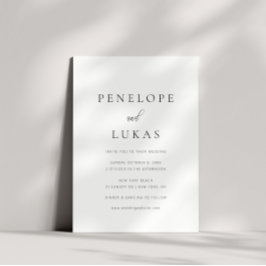 クラシックモダンスミニマル結婚ク 招待状