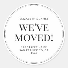 クラシックモダンタイポグラフィ引っ越しました ラウンドシール