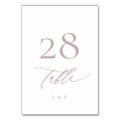 クラシックモダンピンクチューペ結婚書道 テーブルナンバー (裏面)