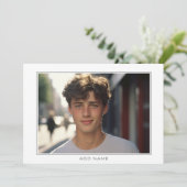 クラシックモダンフォトフレーム卒業パーティー 招待状 (スタンド正面)