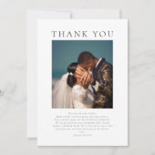 クラシックモダンミニマル結婚写真 サンキューカード (正面)