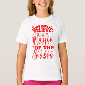 クラシックモダン信じ魔法シンプルデザイン Tシャツ