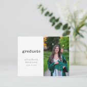 クラシックモダン写真卒業パーティー 招待状 (スタンド正面)