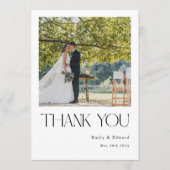 クラシックモダン写結婚真 サンキューカード (正面)