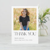 クラシックモダン卒業写真 サンキューカード (スタンド正面)