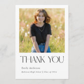 クラシックモダン卒業写真 サンキューカード (正面)
