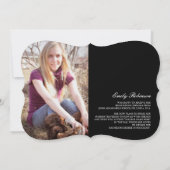 クラシックモダン卒業発表 招待状 (裏面)