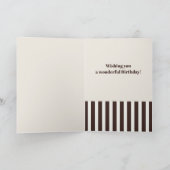 クラシックモダン可愛い漫画バニーガール誕生日 カード (内部)