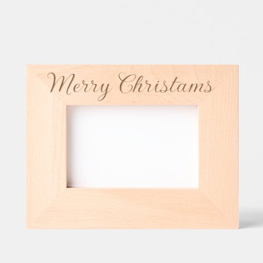 クラシックモダン台本キュラシースメリークリスマス レーザー彫刻フレーム (正面)