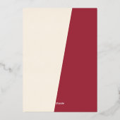 クラシックモダン季節のごあいさつバラ金ゴールド 箔シーズンカード (裏面)