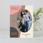 クラシックモダン季節のごあいさつバラ金ゴールド 箔シーズンカード (立ち正面)