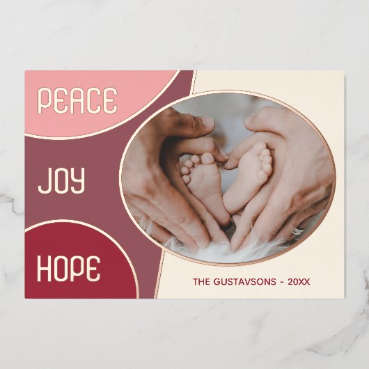 クラシックモダン季節のごあいさつバラ金ゴールド 箔シーズンカード (正面)