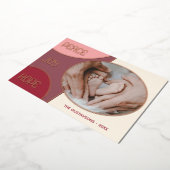 クラシックモダン季節のごあいさつバラ金ゴールド 箔シーズンカード (回転した状態)