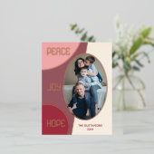 クラシックモダン季節のごあいさつバラ金ゴールド 箔シーズンポストカード (立ち正面)