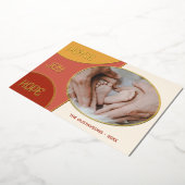 クラシックモダン季節のごあいさつ金ゴールド 箔シーズンカード (回転した状態)