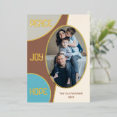 クラシックモダン季節のごあいさつ金ゴールド 箔シーズンカード (立ち正面)