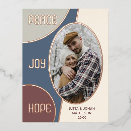 クラシックモダン季節のごあいさつ金ゴールド 箔シーズンポストカード