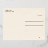 クラシックモダン季節のごあいさつ金ゴールド 箔シーズンポストカード (裏面)