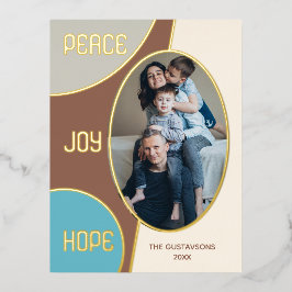 クラシックモダン季節のごあいさつ金ゴールド 箔シーズンポストカード