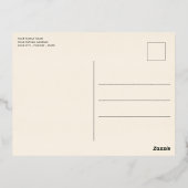 クラシックモダン季節のごあいさつ金ゴールド 箔シーズンポストカード (裏面)