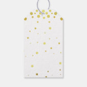 クラシックモダン年末年始金ゴールド紙吹雪 ギフトタグ (裏面)