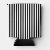 クラシックモダン白黒の垂直ストライプの 缶クーラー (正面)
