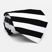クラシックモダン白黒ストライプの ネクタイ (ロール)