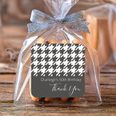 クラシックモダン白黒千鳥格子の スクエアシール