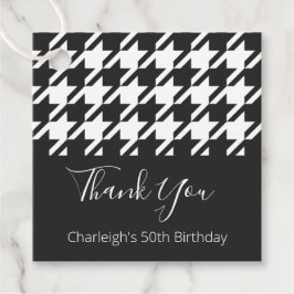 クラシックモダン白黒千鳥格子の フェイバータグ