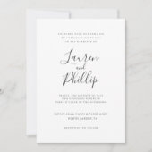 クラシックモダン白黒結婚ズ 招待状 (正面)