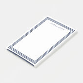 クラシックモダン白、トリプルネイビーブルー縁ど ポストイット (アングル)