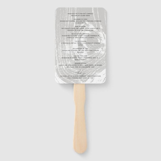 クラシックモダン素朴結婚木のスタイリッシュ冬 ハンドファン (裏面)