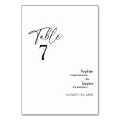 クラシックモダン結婚表の番号カード テーブルナンバー (裏面)