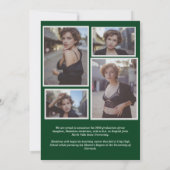 クラシックモダンGreen Photo Collage卒業 案内状 (裏面)