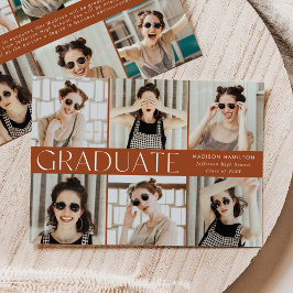 クラシックモダンTerracotta 12写真卒業 案内状