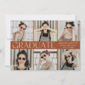 クラシックモダンTerracotta 12写真卒業 案内状 (正面)