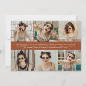 クラシックモダンTerracotta 12写真卒業 案内状 (裏面)