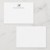 クラシックモノグエレガントラムプロフェッショナル事業 ノートカード (正面/裏面)