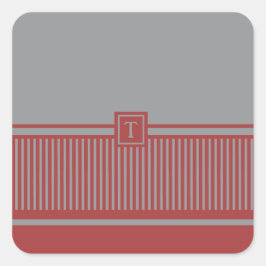 クラシックモノグストライプのラム スクエアシール