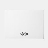 クラシックモノグパーソナライズされたラム ドアマット (正面)