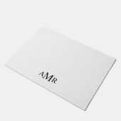 クラシックモノグパーソナライズされたラム ドアマット (アングル)